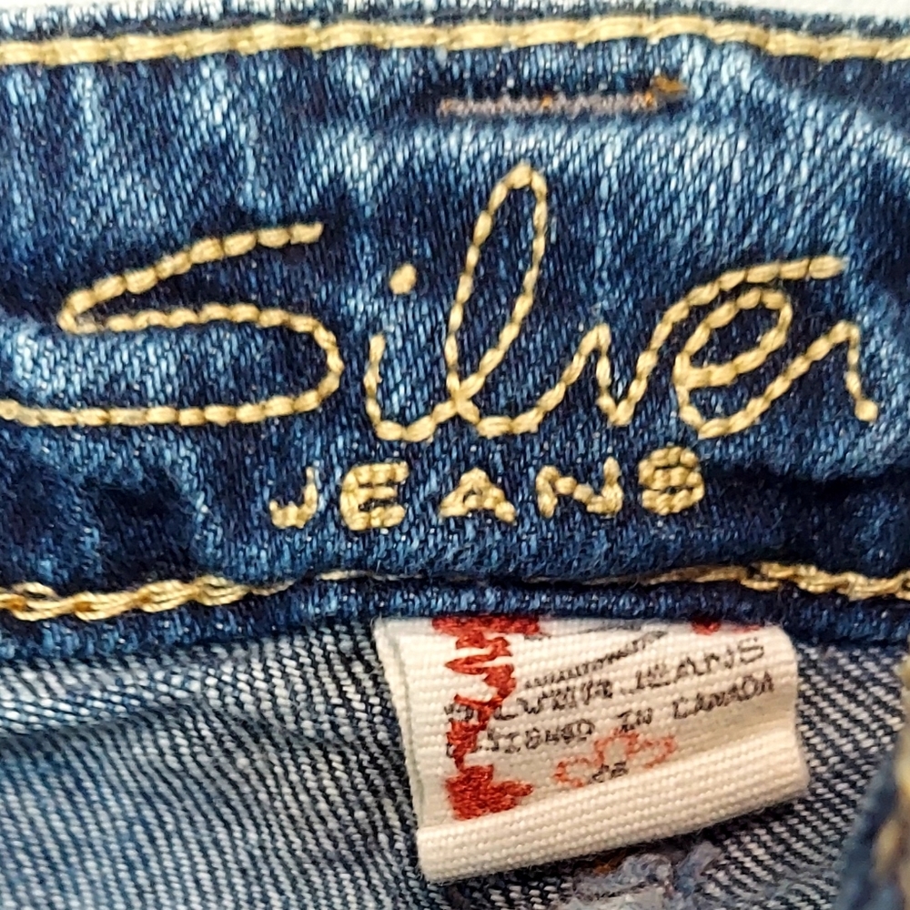 SILVER CAPRI DENIM JEANS - Picture 8 of 11